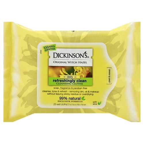 Image for Dickinsons Cleansing Cloths, Refreshingly Clean,25ea from Acton pharmacy