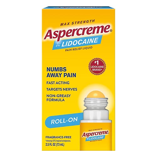 Image for Aspercreme Pain Relieving Liquid, Max Strength, with 4% Lidocaine, Odor Free,2.5oz from Acton pharmacy