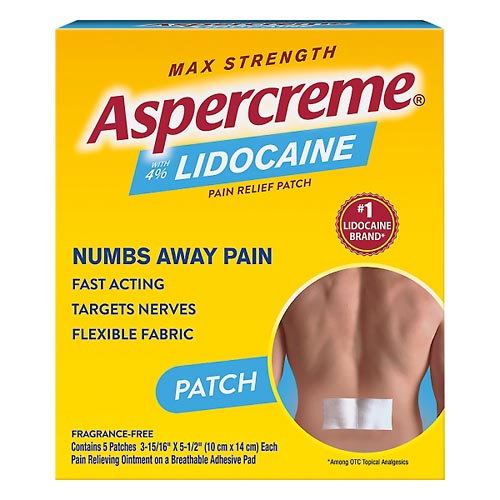 Image for Aspercreme Lidocaine Patch, Max Strength,5ea from Acton pharmacy