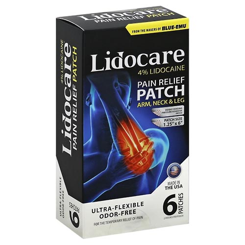 Image for Lidocare Pain Relief, Arm, Neck & Leg, 4% Lidocaine, Patch,6ea from Acton pharmacy