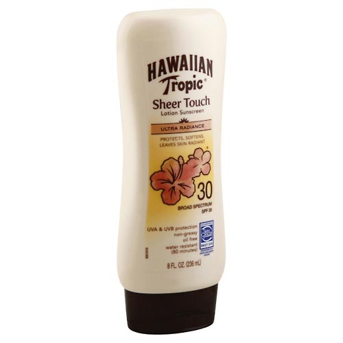 Image for Hawaiian Tropic Lotion Sunscreen, Ultra Radiance, Broad Spectrum SPF 30,8oz from Acton pharmacy