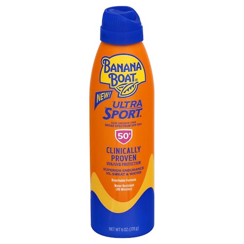 Image for Banana Boat Sunscreen Spray, Clear, Broad Spectrum SPF 50+,6oz from Acton pharmacy