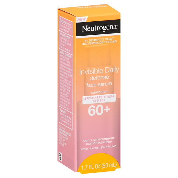 Image for Neutrogena Sunscreen, Invisible Daily Defense, Face Serum, Broad Spectrum SPF 60+,1.7fl oz from Acton pharmacy