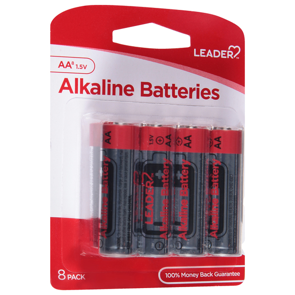 Image for Leader Batteries, Alkaline, AA, 1.5 Volt, 8 Pack, 8ea from Acton pharmacy