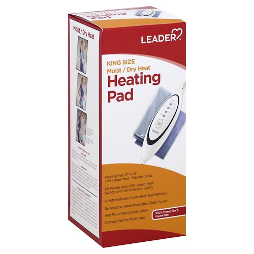 Image for Leader Heating Pad, Moist/Dry Heat, King Size,1ea from Acton pharmacy