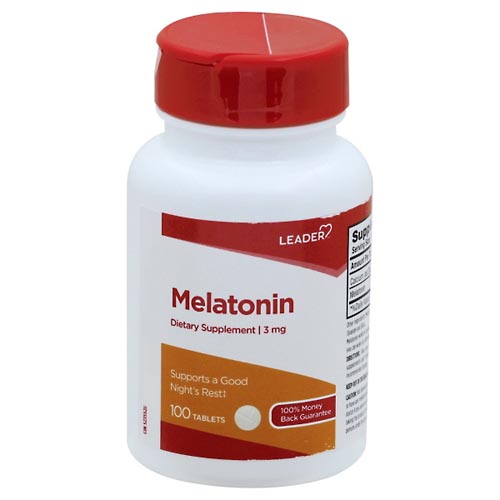 Image for Leader Melatonin, 3 mg, Tablets,100ea from Acton pharmacy