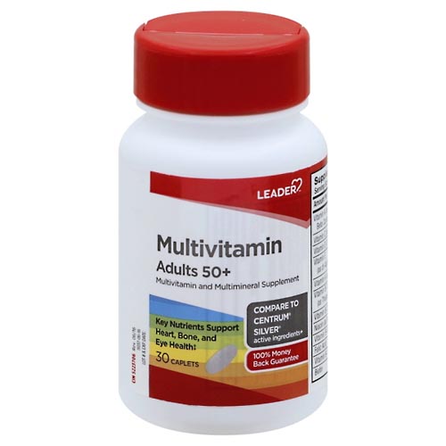 Image for Leader Multivitamin, Adults 50+, Caplets,30ea from Acton pharmacy