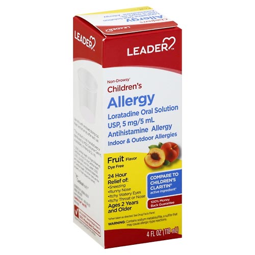 Image for Leader Allergy, Non-Drowsy, Children's, Fruit Flavor,4oz from Acton pharmacy