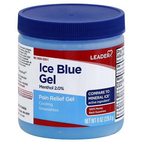 Image for Leader Ice Blue Gel,8oz from Acton pharmacy