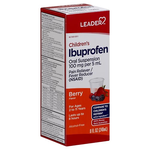 Image for Leader Ibuprofen, 100 mg, Children's, Berry Flavor,8oz from Acton pharmacy