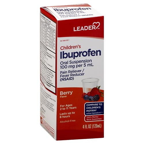 Image for Leader Ibuprofen, 100 mg, Berry Flavor, Children's,4oz from Acton pharmacy