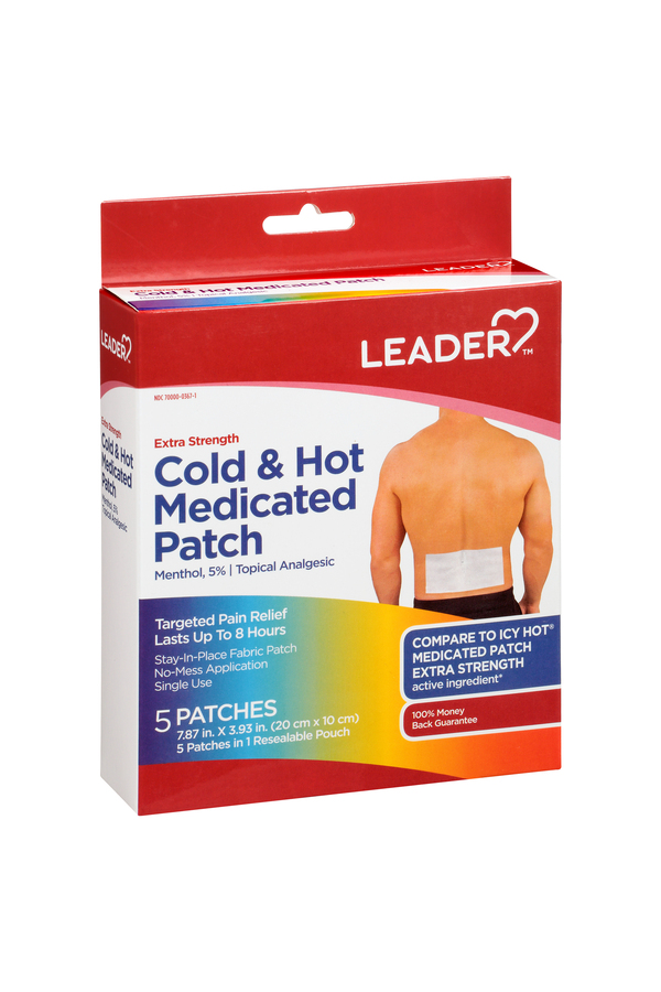 Image for Leader Medicated Patch, Cold & Hot, Extra Strength,5ea from Acton pharmacy