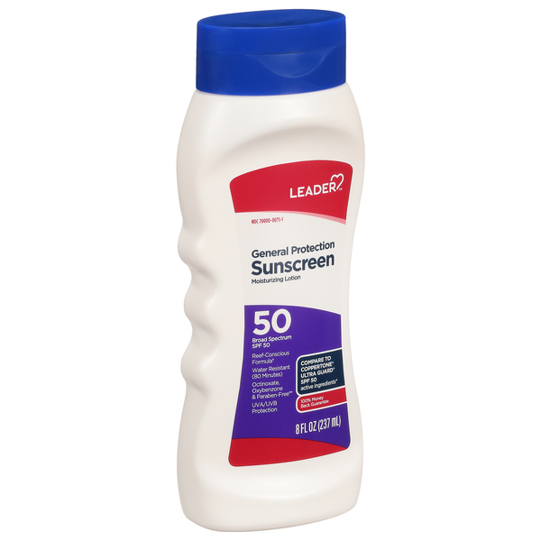 Image for Leader Sunscreen, General Protection, Broad Spectrum SPF 50,8oz from Acton pharmacy