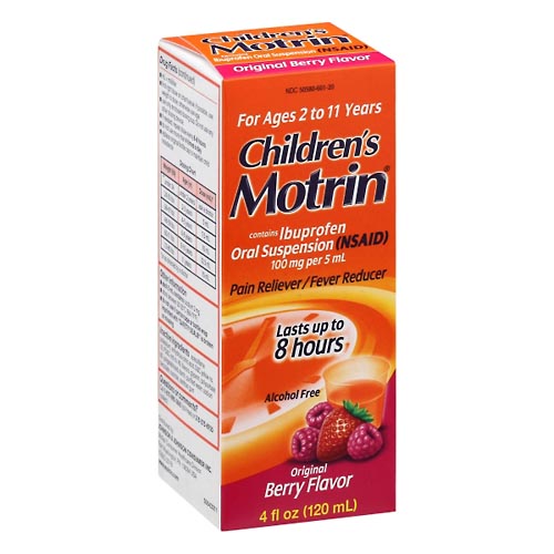 Image for Children's Motrin Pain Reliever/Fever Reducer, Original, Berry Flavor,4oz from Acton pharmacy
