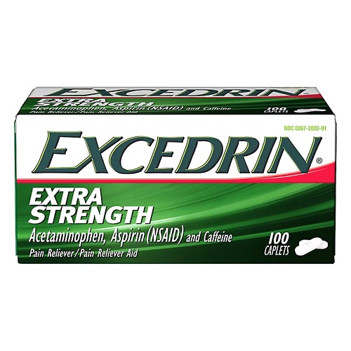 Image for Excedrin Pain Reliever/Pain Reliever Aid, Extra Strength, Caplets,100ea from Acton pharmacy
