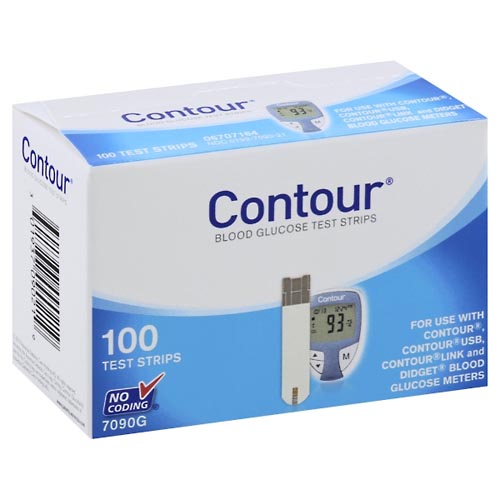Image for Contour Test Strips, Blood Glucose,100ea from Acton pharmacy