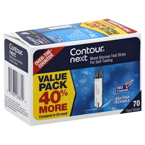 Image for Contour Blood Glucose Test Strips, Value Pack,70ea from Acton pharmacy