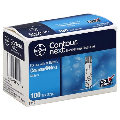 Image for Contour Test Strips, Blood Glucose,100ea from Acton pharmacy