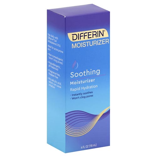 Image for Differin Moisturizer, Soothing,4oz from Acton pharmacy