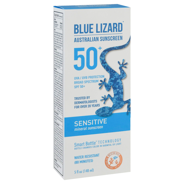 Image for Blue Lizard Australian Sunscreen, Sensitive, Broad Spectrum SPF 50+,5fl oz from Acton pharmacy