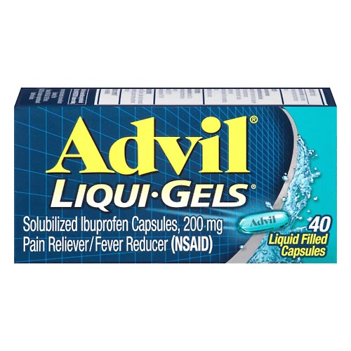 Image for Advil Ibuprofen, Solubilized, 200 mg, Liqui-Gels,40ea from Acton pharmacy
