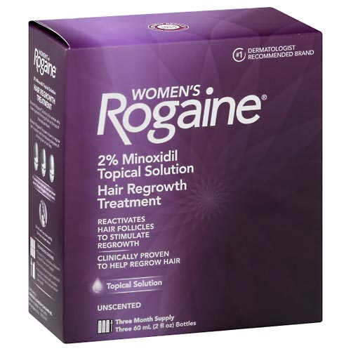 Image for Rogaine Hair Regrowth Treatment, Women's, Unscented,3ea from Acton pharmacy