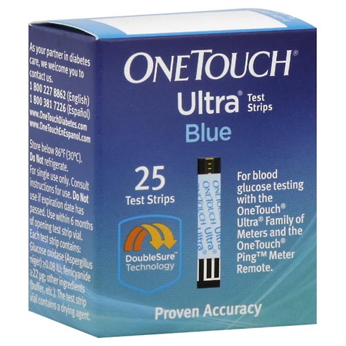 Image for One Touch Test Strips, Blue,25ea from Acton pharmacy
