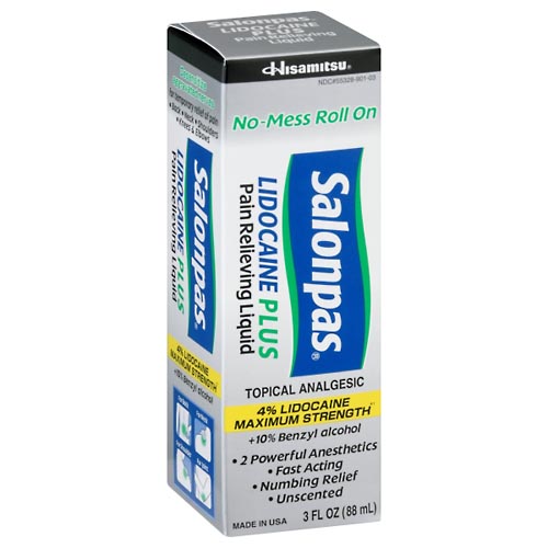 Image for Salonpas Pain Relieving Liquid, Lidocaine Plus,3oz from Acton pharmacy