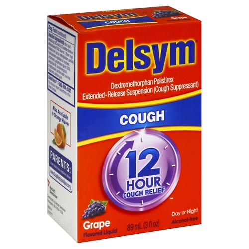 Image for Delsym Cough Relief, 12 Hour, Liquid, Grape Flavored,89ml from Acton pharmacy