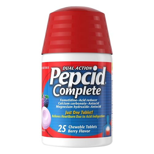 Image for Pepcid Heartburn Relief, Complete, Chewable Tablets, Berry Flavor,25ea from Acton pharmacy