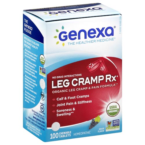 Image for Childrens Genexa Leg Cramp Rx, Chewable Tablets, Grape Flavor,100ea from Acton pharmacy