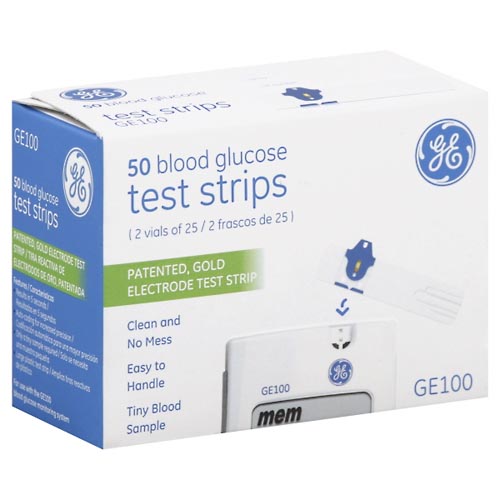 Image for GE Blood Glucose Test Strips,50ea from Acton pharmacy
