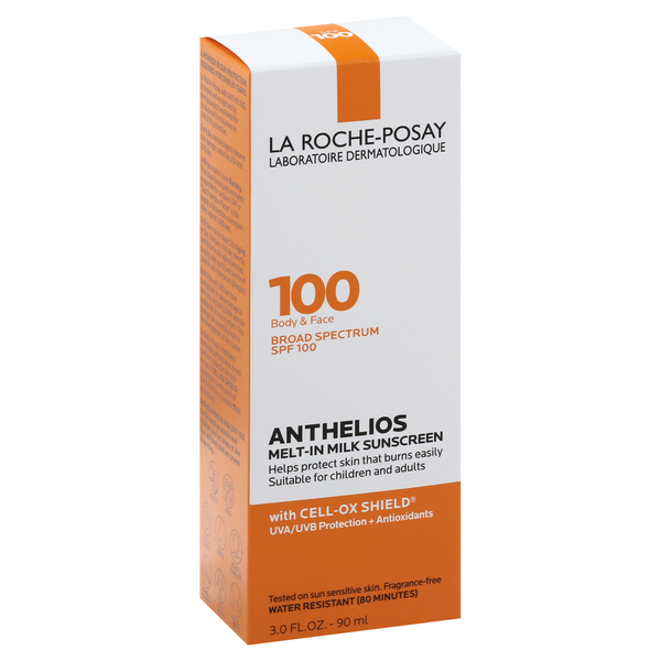 Image for La Roche Posay Sunscreen, Melt-In Milk, Body & Face, Broad Spectrum SPF 100,3oz from Acton pharmacy